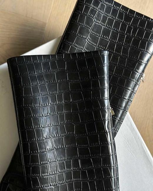 售完 THS-限时 TOT家 女士 气质款牛皮鳄鱼纹长筒靴 短靴 3色 BZ1267 商品图3