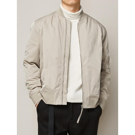 墨麦客秋季棒球领飞行服夹克男士加厚保暖棉服外套8531 商品图1