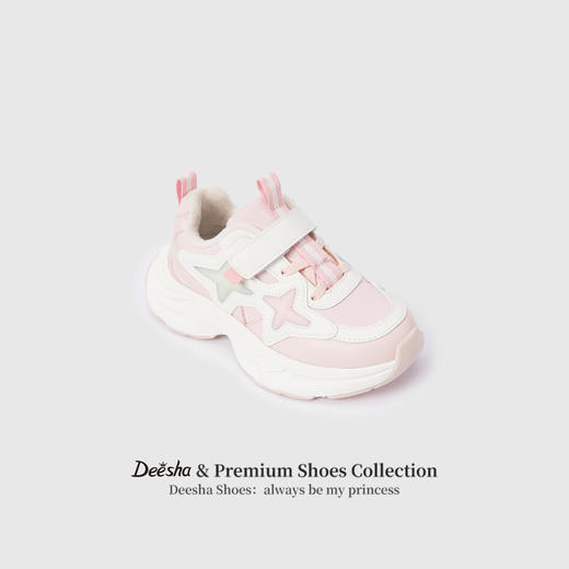 笛莎Deesha 女童童鞋2025冬季新款加绒低帮运动鞋 商品图1