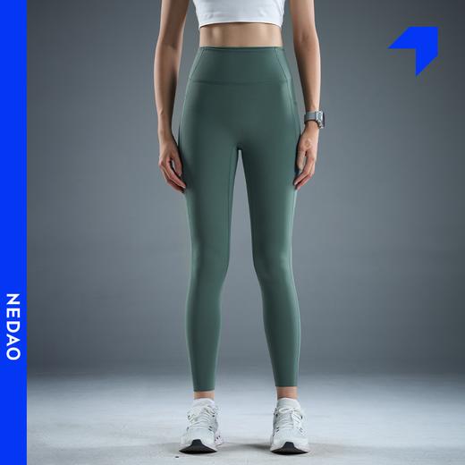 内道新品灵动力拉毛收纳紧身长裤女士带腰包弹力保暖跑步运动长裤 商品图4