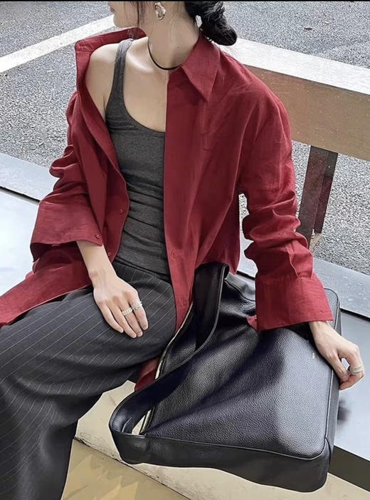 原单亚麻衬衫 商品图3