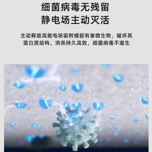 IAM空气净化器除甲醛雾霾细菌病毒过敏源家用负离子卫健委备案消毒机炭魔方3年长效分解甲醛M8 Pro 商品图3