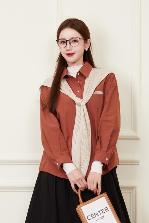 HAYES 温暖橙色衬衫披肩两件套装 21024 商品图0