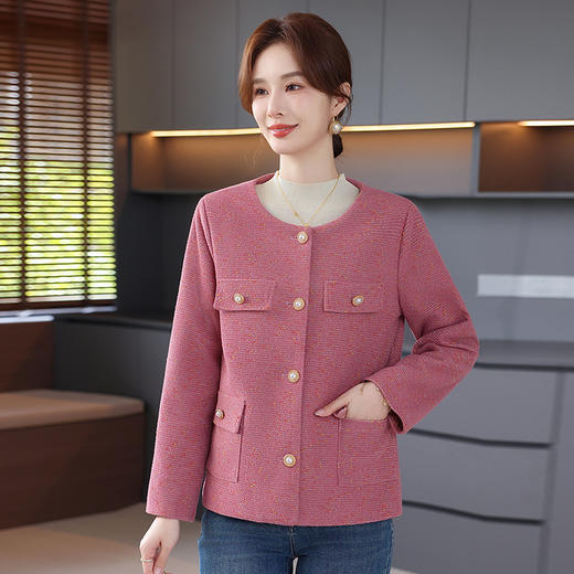 FW 6020妈妈秋装短款小香风开衫外套贵夫人气质上衣 商品图1