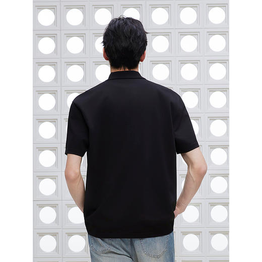 GXG男装 肌理感绣花polo衫男士上衣简约翻领短袖T恤 25夏新品 商品图3