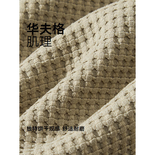 GXG男装 华夫格肌理皮标半开polo衫男士简约翻领短袖T恤 25夏新品 商品图4