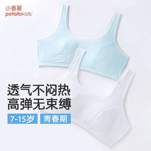 小番薯potatokids发育期女生7-15少女内衣文胸学生运动带胸垫内衣PB251680 商品图0
