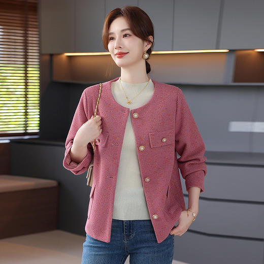 FW 6020妈妈秋装短款小香风开衫外套贵夫人气质上衣 商品图3