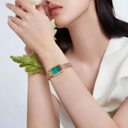 依波表手表女表高级感复古气质小方表防水钢带石英女士腕表5668 商品图3