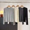 舒服到尖叫！2025山羊绒混纺秋季高弹力圆领亲肤女式长袖打底衫！ 商品缩略图3