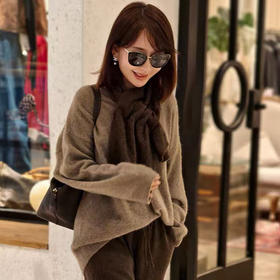 高级感牦牛绒围巾X25W3408基地直邮