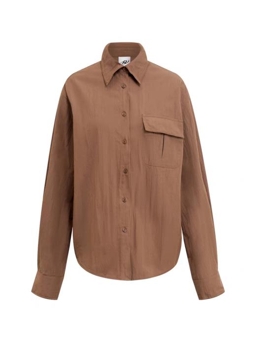 出逃赤岗西/25AWC36/复古棕色可塑性衬衫外套 商品图3