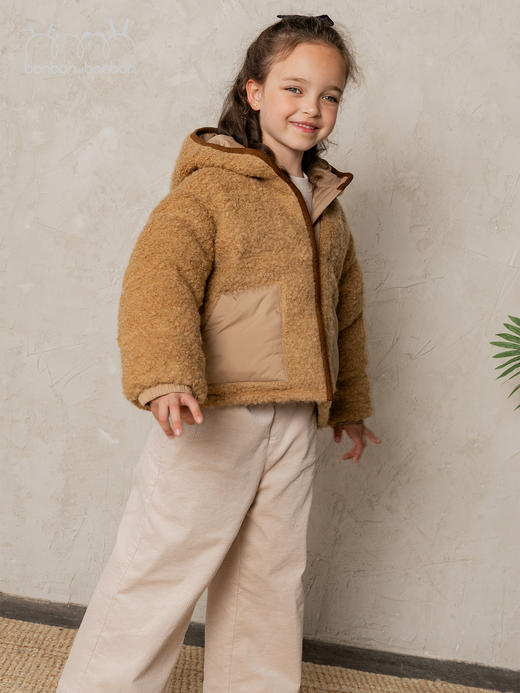 温暖羊羔毛连帽外套 商品图4