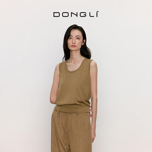 东黎 • 我不被驯化 山羊绒桑蚕丝女士秋季圆领背心 5393 商品图4