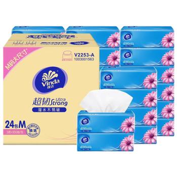 维达 抽纸 超韧24包*3层100抽 M码整箱 湿水不易破卫生纸（随机发货） /家庭清洁/纸品 /清洁纸品 /抽纸 商品图5