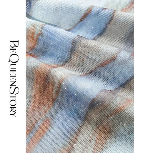 余潇潇【自由画报】时尚复古拼接褶皱遮盖小肚腩一字肩修身上衣 商品图2