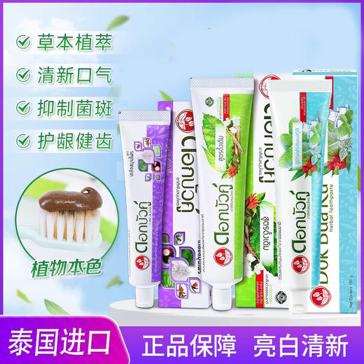 泰国双连草本牙膏清洁牙齿牙黄牙渍清新去口气护龈健齿 商品图0