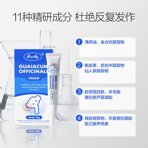 【美国Breathy舒痔清】一抹全搞定，内外兼顾 11种精研成分 强力渗透消肿止痒 直击痔核 修护组织 长效预防 商品图4