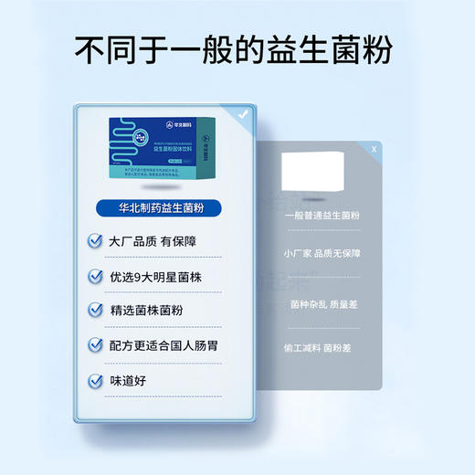 【华北制药益生菌粉固体饮料】便携小袋装，特别添加9大明星菌株，科学搭配！（新老包装随机发货） 商品图4