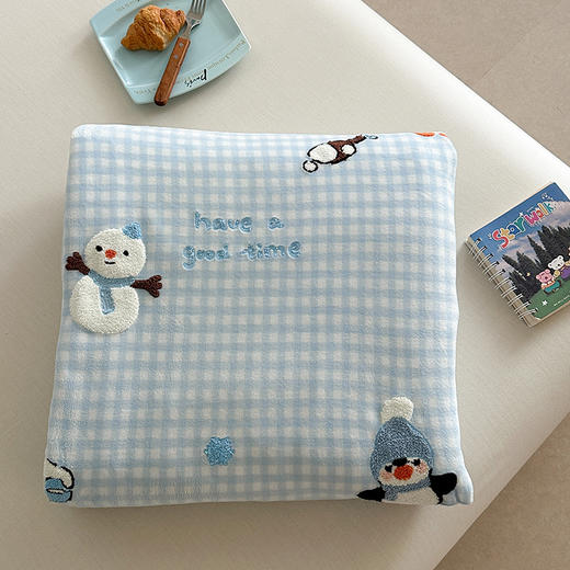 高克重异型牛奶绒绣花卡通四件套 抗静电蓄热保暖牛奶绒套件 商品图10