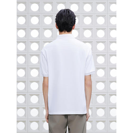 GXG男装  徽章绣花polo衫男士上衣简约翻领通勤短袖T恤 25夏新品 商品图4