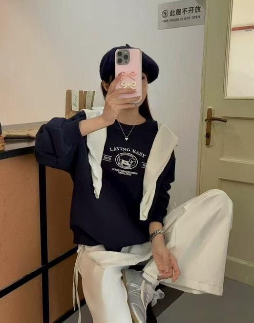 【工艺系列卫衣】刺绣款～95%棉重工狗狗字母绣花单件卫衣-喜出 商品图7