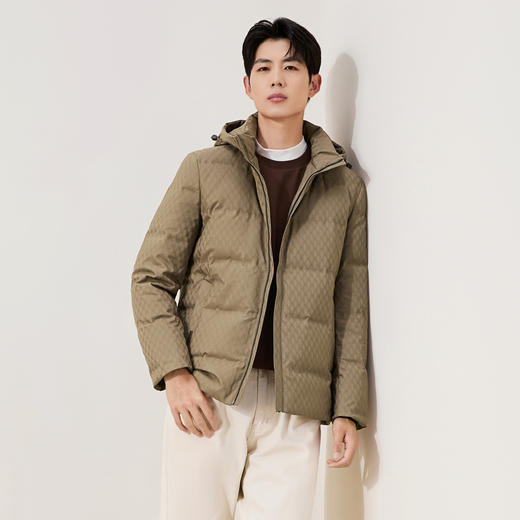 【黄金鲜羽绒】柒牌羽绒服男25冬季新款可拆卸连帽外套上衣129E70130 商品图1