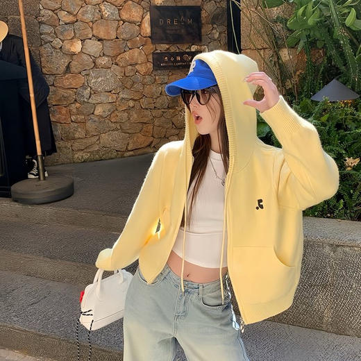 茱莉缇JURLIEDI 早秋韩系连帽卫衣 宽松版型 舒适柔软 3色可选 商品图0