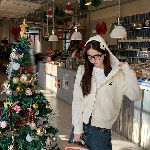 茱莉缇JURLIEDI 早秋韩系连帽卫衣 宽松版型 舒适柔软 3色可选 商品图7