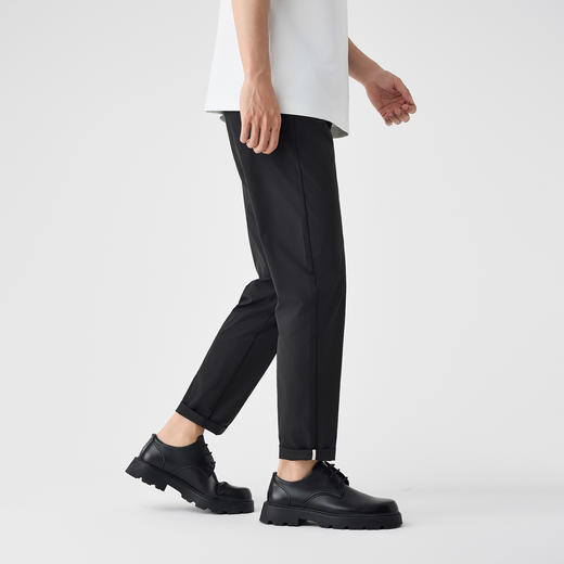 墨麦客2025夏季新款微阔锥形宽松休闲裤男薄款纯色基础长裤男士 商品图3