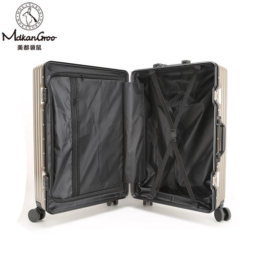 美都袋鼠（MDKANGROO）金色传说PC合金料旅行箱24英寸铝框拉杆箱MD5109-24X 金色传说MD5109-24X 24 商品图3