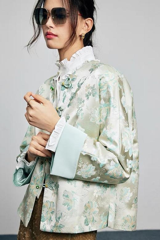 Le Malene 清新新中式国风提花撞色外套 21144 商品图3