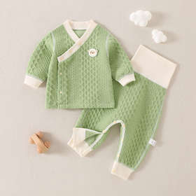 酷米绨宝宝保暖内衣套装秋冬家居服高腰护肚舒适男女宝宝66-100