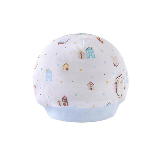 英氏新生婴儿纯棉冬季帽子宝宝夹棉保暖套头圆帽胎帽YZJKJ31010A 商品图4