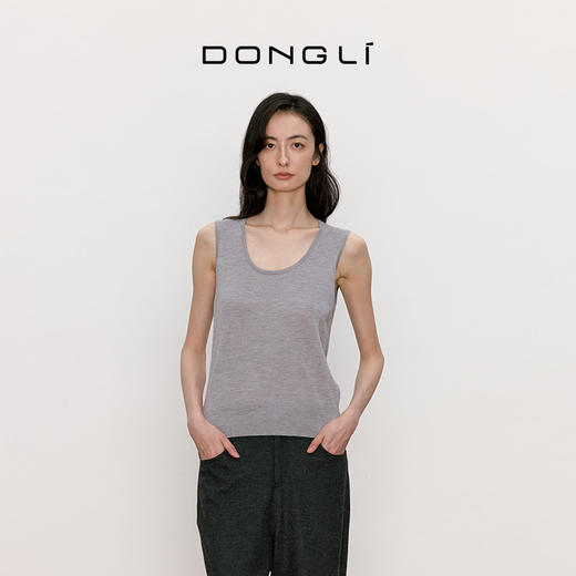 东黎 • 我不被驯化 山羊绒桑蚕丝女士秋季圆领背心 5393 商品图1