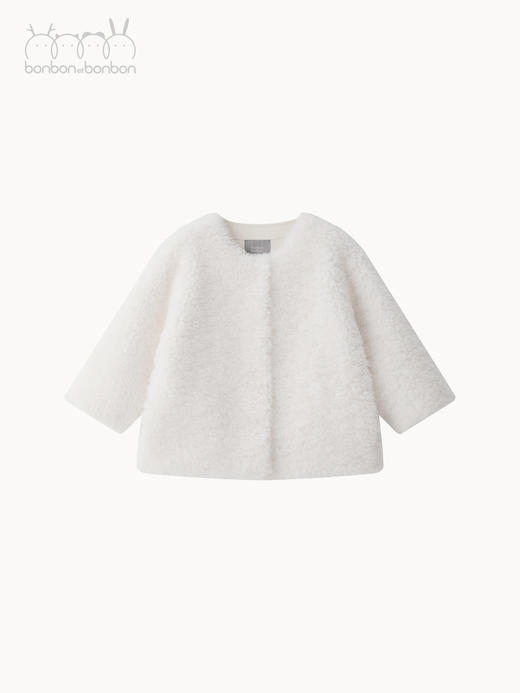 白色毛毛外套 商品图0