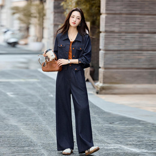 HR YKSL790时尚休闲三件套套装工装休闲外套背心长裤 商品图0