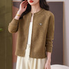 CC女士短款拉链休闲百搭外套2025秋季新款圆领针织衫开衫春秋棒球服 商品缩略图1