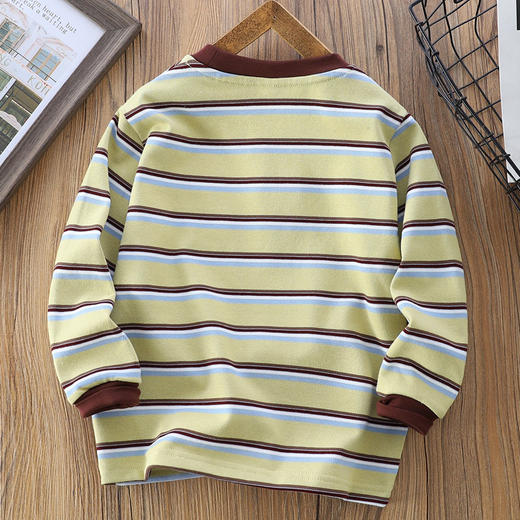 秋冬加厚条纹长T恤打底单穿110-170 商品图5