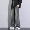 NASA烟黑色牛仔裤男春秋季2025新款宽松直筒长裤美式高街休闲裤子 商品缩略图1