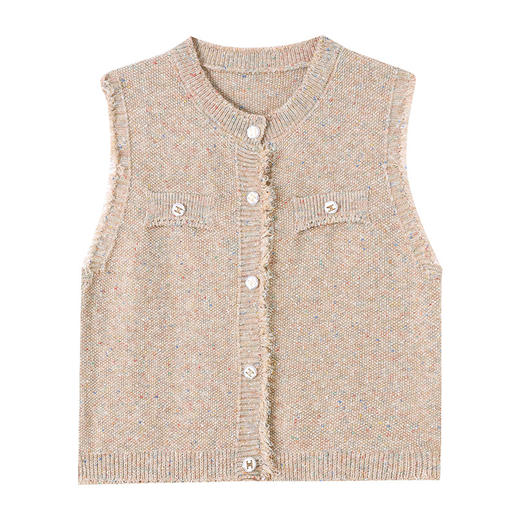 CC小香风马甲女2025新款春秋外搭针织坎肩外套洋气减龄马夹背心开衫 商品图4