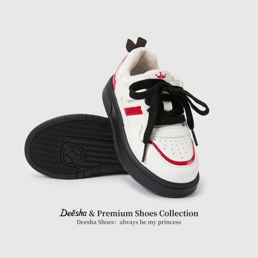 笛莎Deesha 女童童鞋2025冬季新款休闲加绒低帮板鞋 商品图2