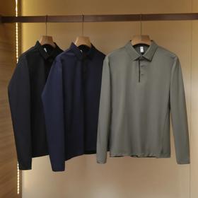 迪平替！韩国棉感高弹速干面料秋冬暖绒内搭运动户外长袖POLO衫