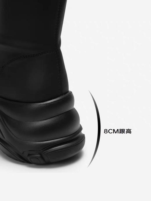 【云粉节】BF楼MIO米奥长筒瘦瘦靴2025冬季新款圆头运动厚底增高弹力靴袜靴女款M255886953吊牌价1698活动价1498 商品图2