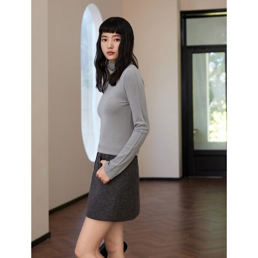 SPLELED  多巴胺自发热桑蚕丝莱赛尔打底衫 半高领/高龄两款可选 自发热黑科技 高弹面料舒适包裹皮肤，无压迫感，秋冬搭配舒适有型 百搭显瘦 商品图11