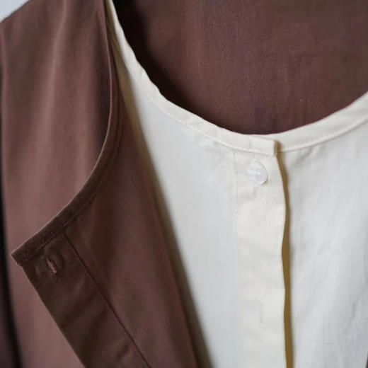 *下单3-5天发货！LONGNVFAIR郎奴华菲 法式假两件衬衫 60支匹马棉 商品图6