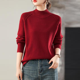 CC美拉德咖色针织打底衫女士秋冬内搭侧开叉上衣2025新款半高领毛衣