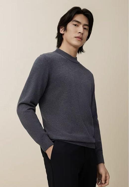 🔥衣柜必备❗️【意大利Marland男士圆领罗纹针织衫】外穿有型、内搭显贵！男士正肩打底衫，低调简约，简洁又大气  ✅亲测款，保暖性强、包裹性绝！⚠️有它保暖又不臃肿 商品图5