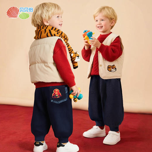 贝贝怡秋冬男童加绒长裤ZB4EK030 商品图3