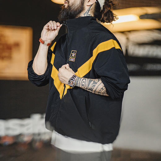 工装优选美式复古ARMY训练服夹克APFU运动撞色宽松立领外套男秋季 商品图2